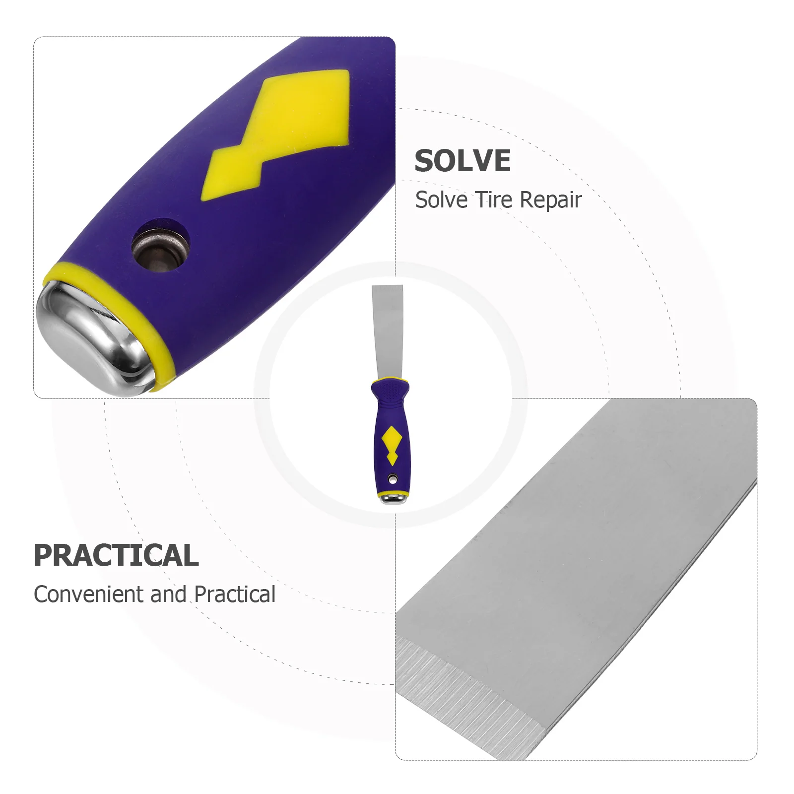 Raspador para extracción de peso de ruedas, espátula de Metal resistente al desgaste para limpieza de llantas de automóviles, accesorio de reparación de automóviles rápido y eficiente, 2 uds.