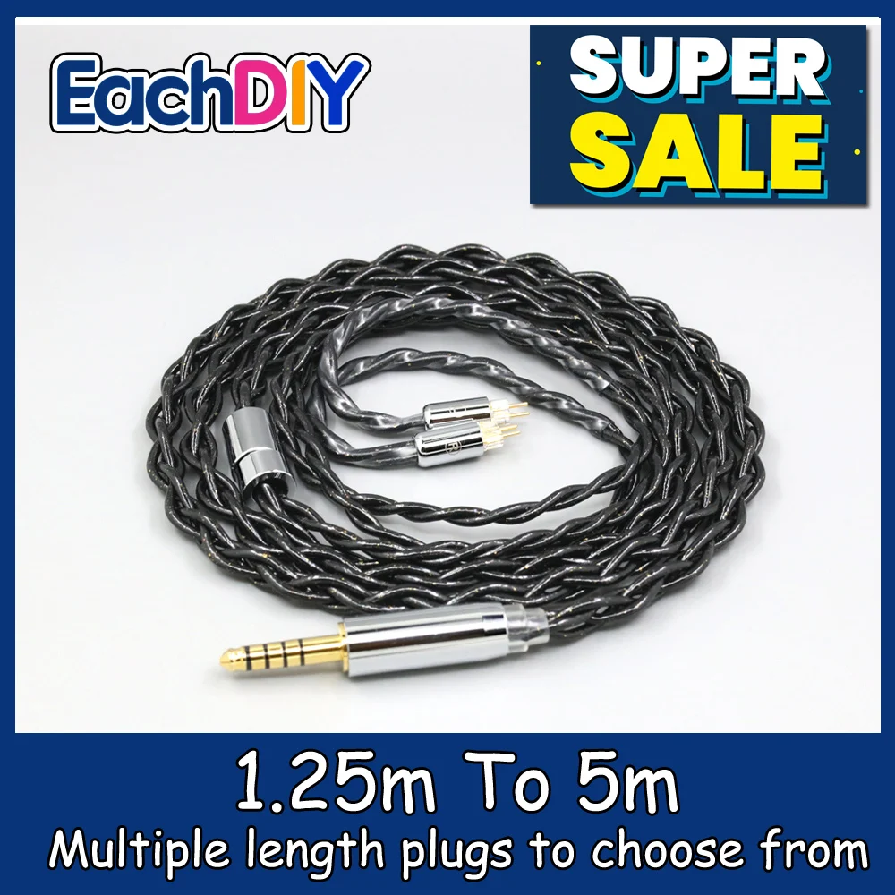 

99% Pure Silver Palladium Graphene Floating Gold Cable For 0.78mm 2pin BA Westone W4r UM3X UM3RC JH13 High Step LN008337