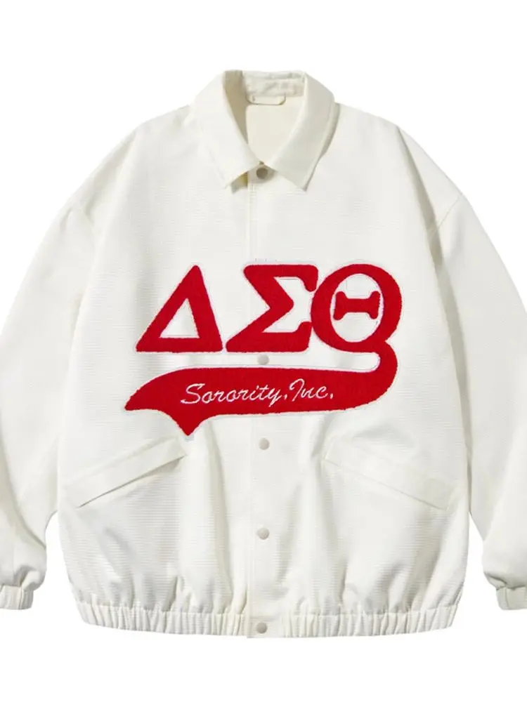 Rouge/blanc Delta Sigma Theta thème fer-sur patchs Chenille lettres Motifs d'éléphant pour vestes sacs style personnalisé
