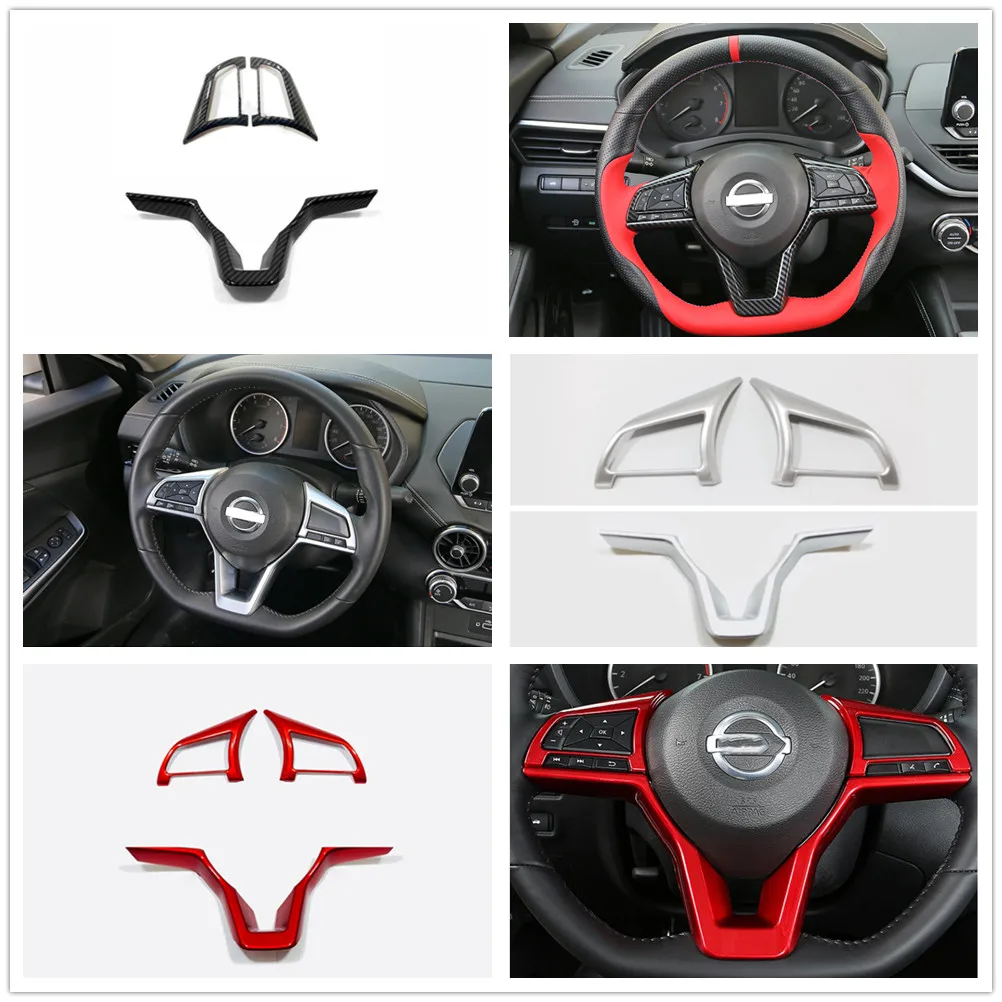 

For Nissan X-Trail X Trail Rogue T32 2017-2020 Accessories Car Steering Wheel Frame Decoration Cover Trim Car Styling Interior