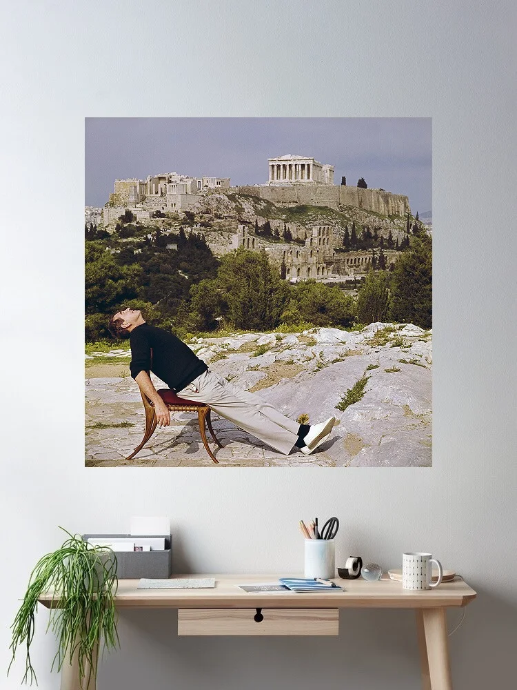 Slim Aarons 'Civilised Snooze', Print Art Canvas Poster, Living Room, Home Wall Decor Picture