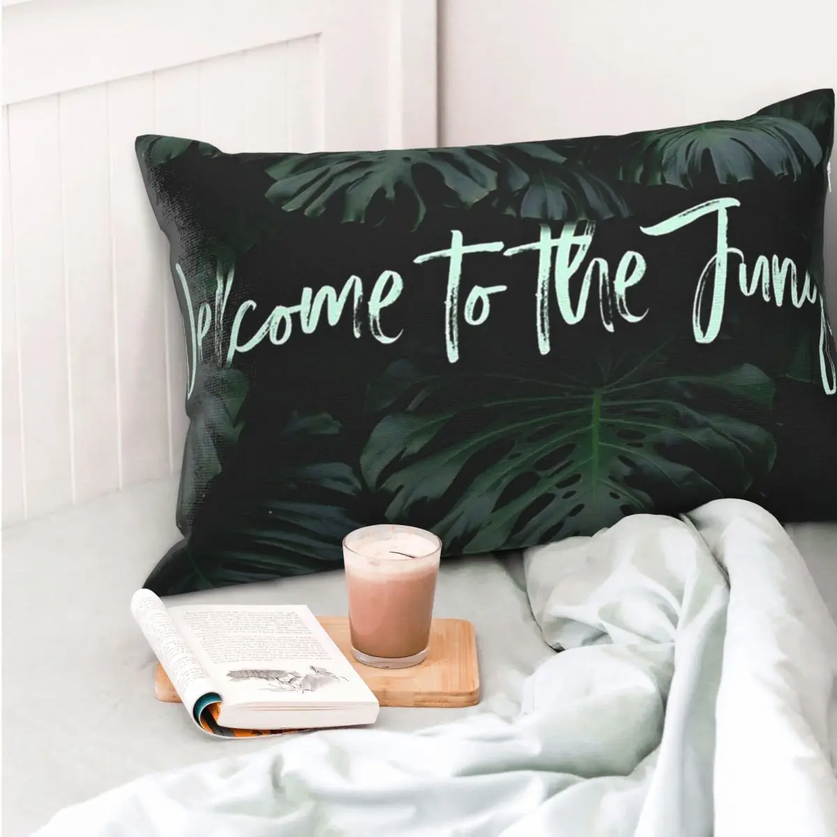 Welcome To The Jungle Tropical Digital Rectangle Pillowcase Cushion Cover Decor Bedroom Bed Home Comfort Throw Pillow