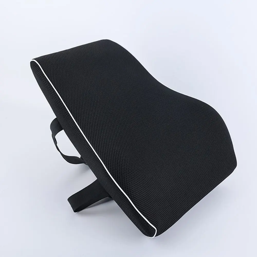 

Эргономичная подушка для поясничной поддержки, мягкая удобная хлопковая подушка с эффектом памяти, черные регулируемые ремни, подушка для автомобильного сиденья на талии