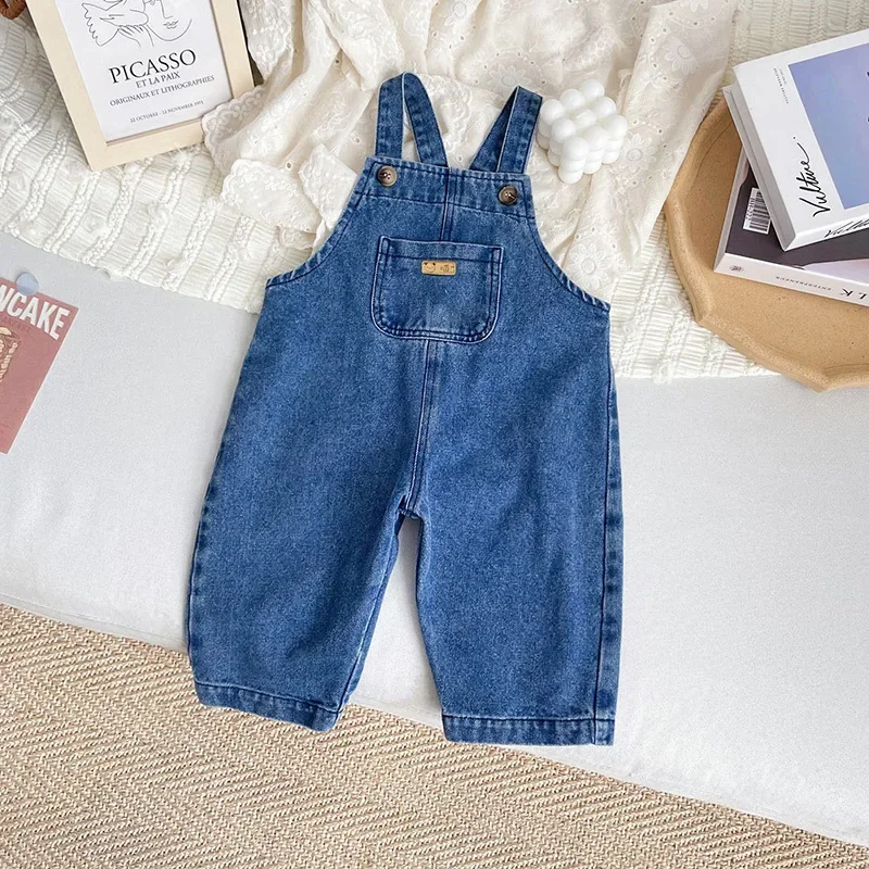 

Baby Girl Pants Children Cowboy Suspenders 2024 Spring New Boys and Girls Cowboy Suspenders Children Durable Comfort Pants