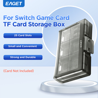 Eaget 25 Slots Memory Card Case 23 Game Card Slots + 2 TF Card Slots Waterproof SD Card Case for Switch Game Card