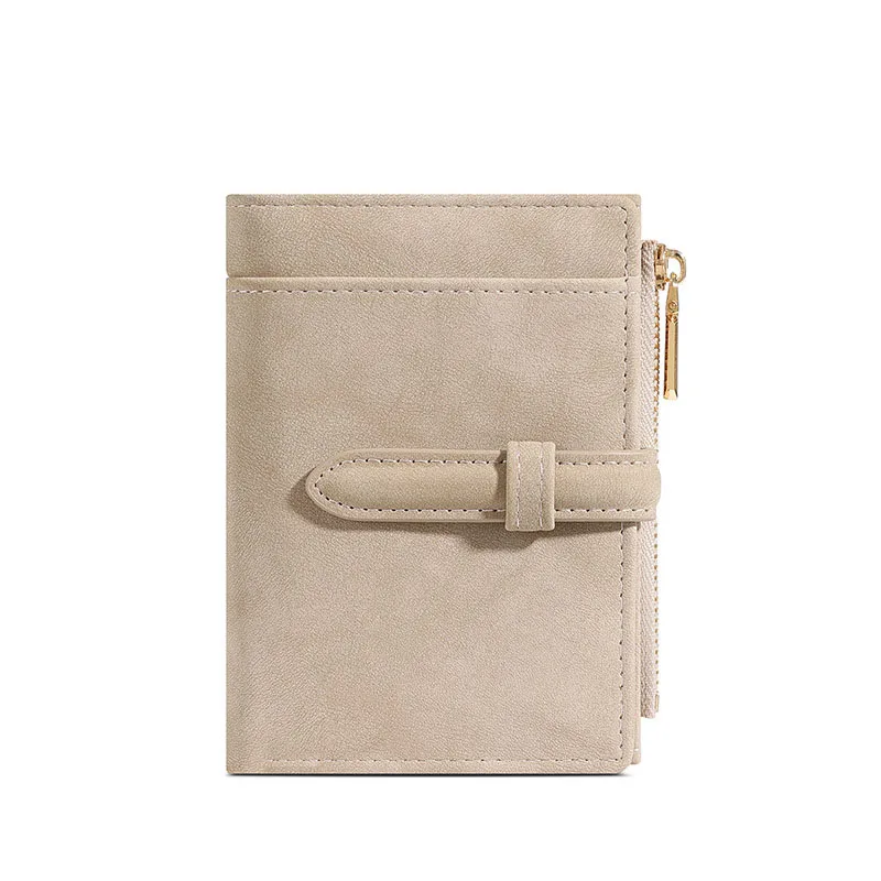 Women's Short Wallet with 8 Card Slots & Zipper Coin Pocket - Blocking Multi-Function Purse (New Design) cartera mujer