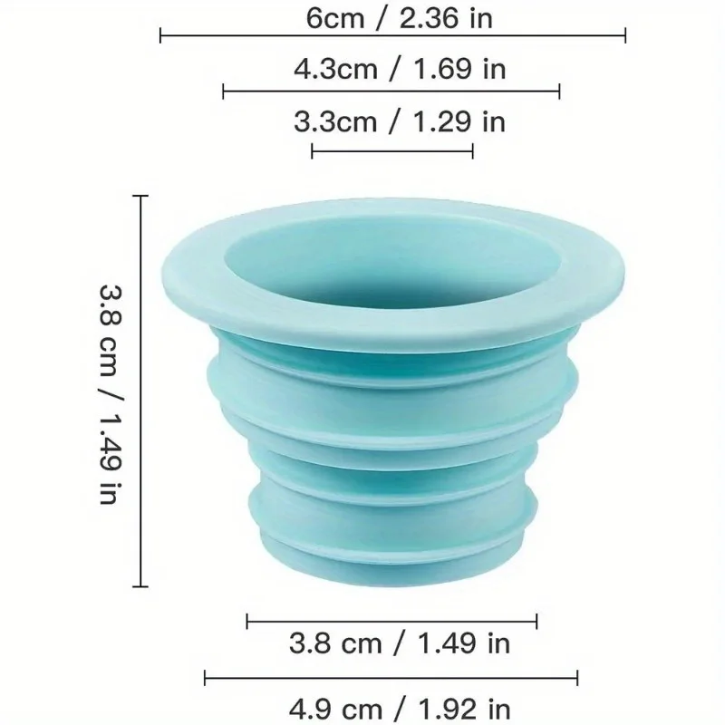 6pcs Plastic Sewer Pipe Seal Ring Anti Odor Telescopic Drain Plug Connector for Washing Machines Flexible Floor Drain Cover