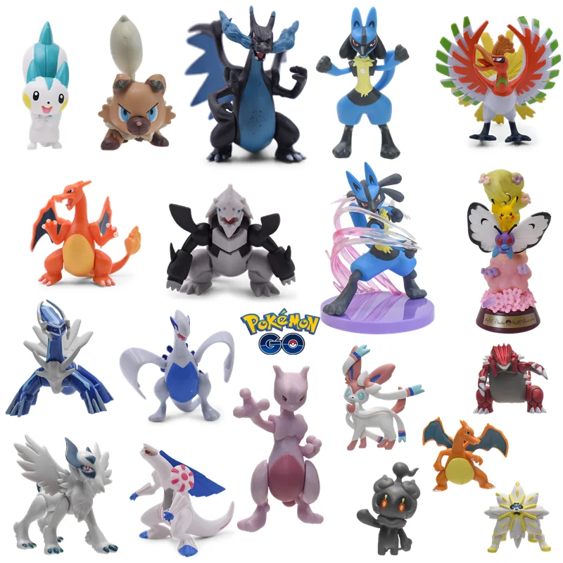 

Pokemon Figures Mini Toys 19 Styles Mega Charizard X Action Figure Lucario Scale World Mewtwo Dialga Classic PVC Model Figurine