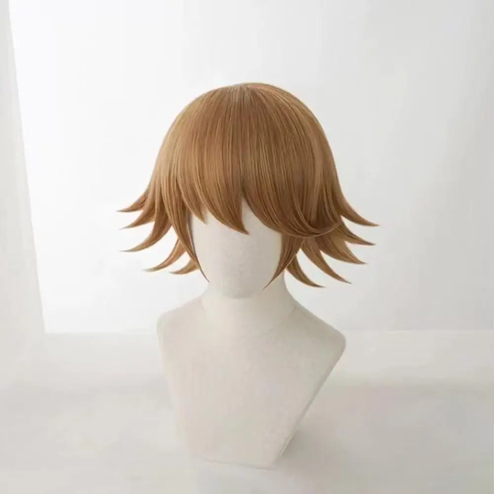 Danganronpa Chihiro Fujisaki Cosplay Wig Brown Short Heat Resistant Synthetic Hair Anime Costume Wigs For Halloween Comic Con
