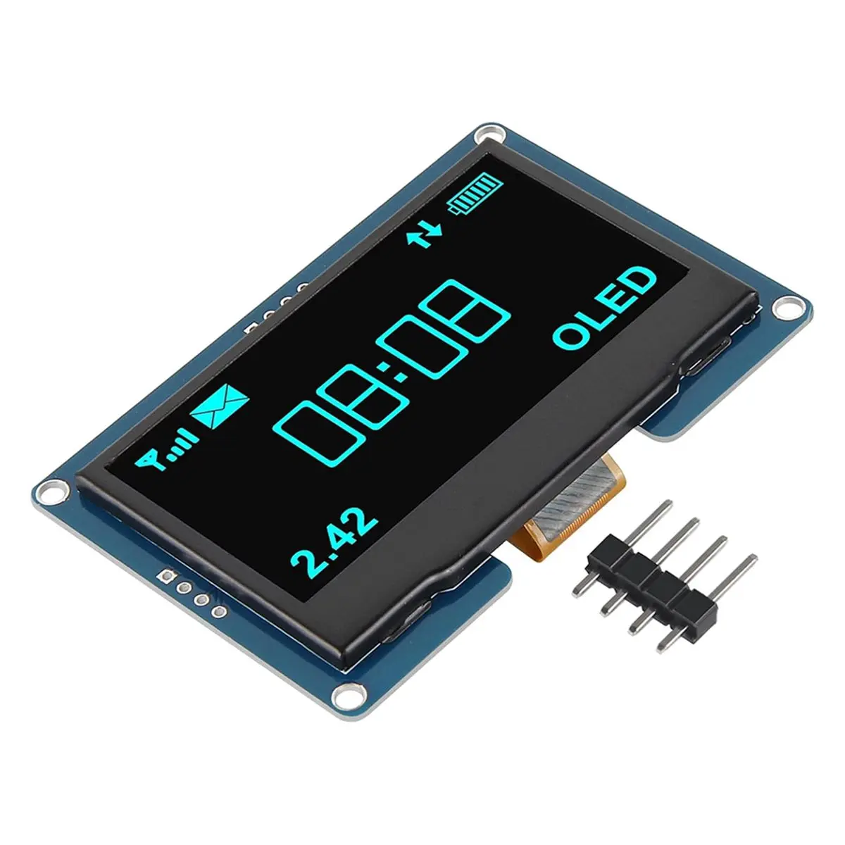 # Модуль OLED-дисплея 27I, 2 шт., 2,4-дюймовый OLED-дисплей 128x64 SSD1309 для Arduino (ABS)