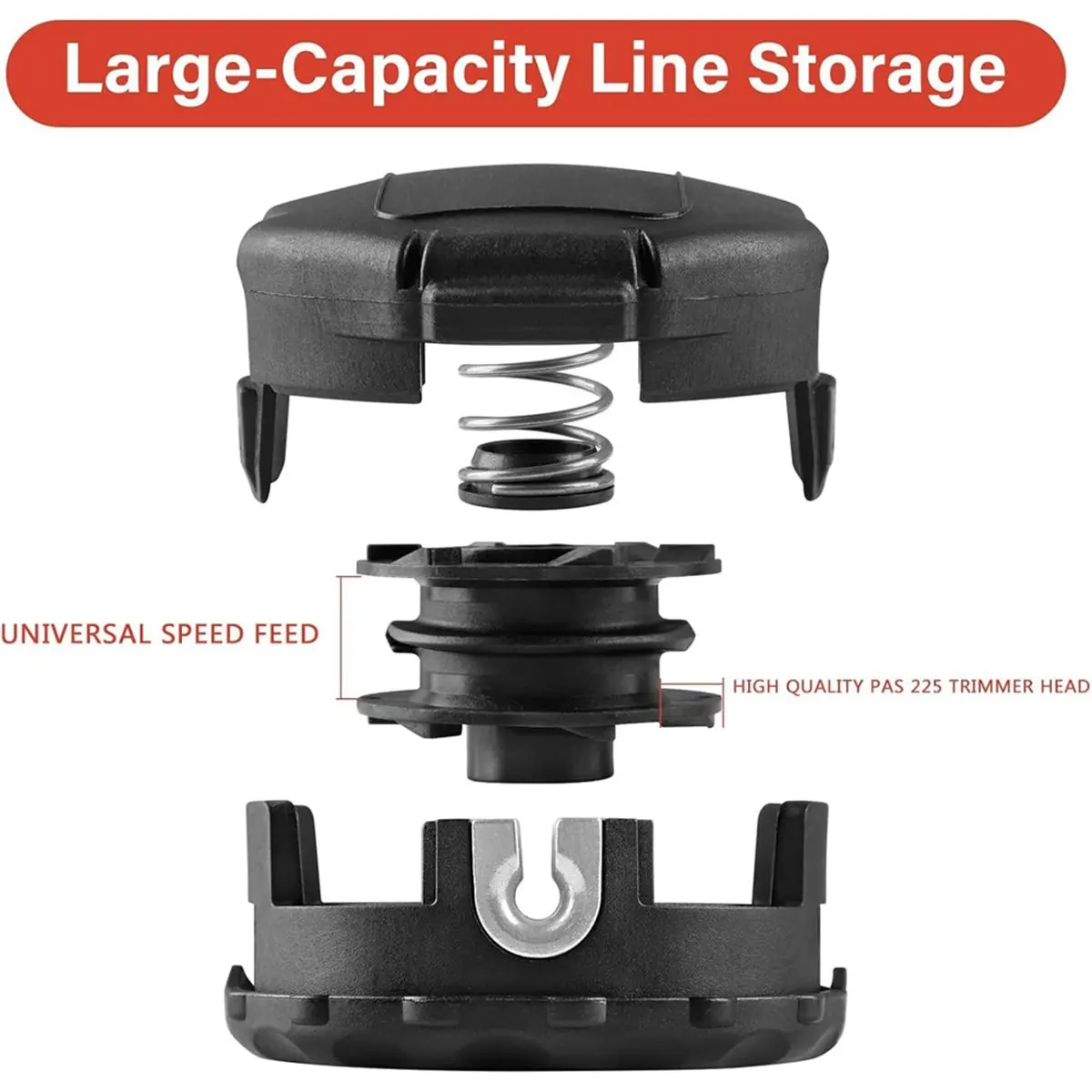 3 Pack String Trimmer Head Compatible for Speed Feed Trimmer Head Plastic