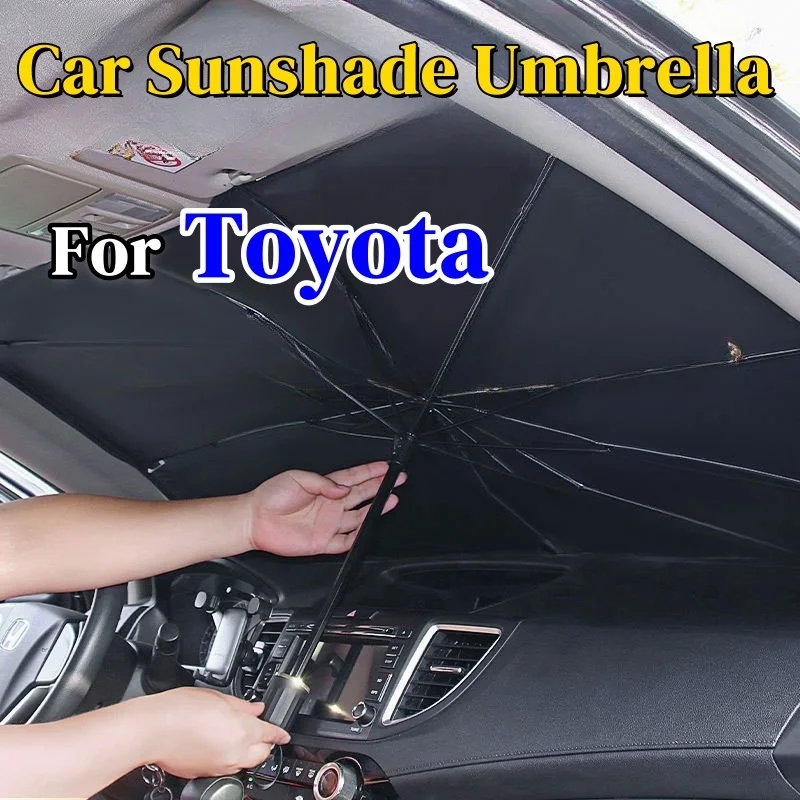 Parasol para parabrisas de coche, paraguas para Toyota Yaris Vios Prado Verso Tacoma Crown Corolla Cross RAV4 AE140 Vitz 5dr Hatchback