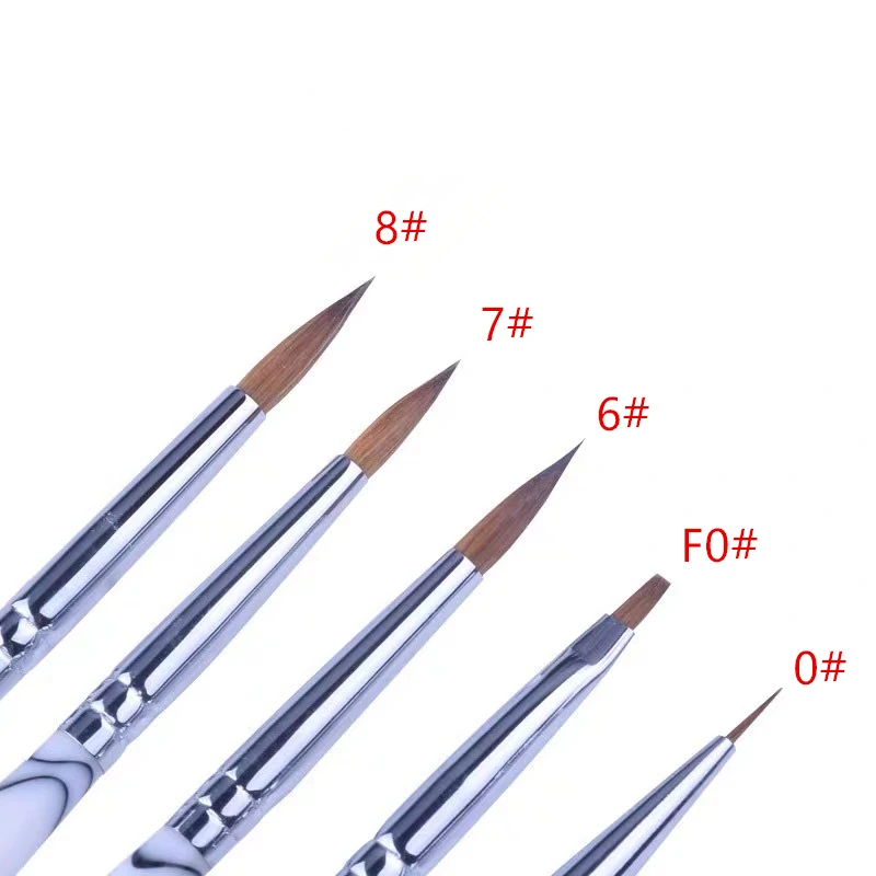 5pcs Dental Lab Porcelain Ceramic Finest Sable Ermine Brush Pen Set Tool Dental Lab Porcelain Applying Pen