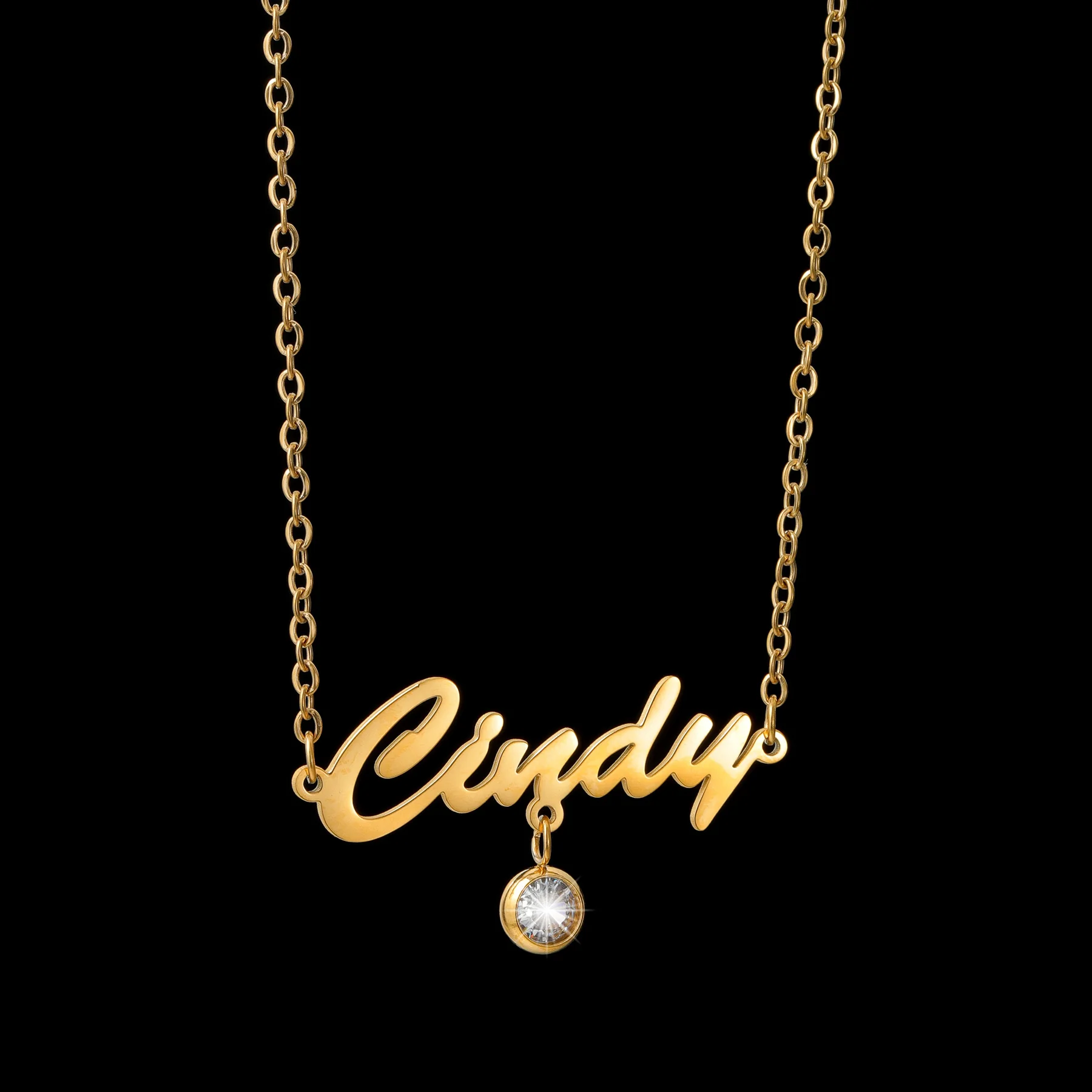 Atoztide Sexy Women Custom Name Waist Chain with Birthstone Women Stainless Steel Personalized Beach Belly Chain Jewerly Gift