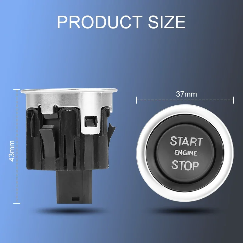 C2D4509 Car Engine Start Stop Lgnition Switch Push Button for Jaguar XJ 2010 2011 2012 2013 US Accessories Replacement 4-PIN
