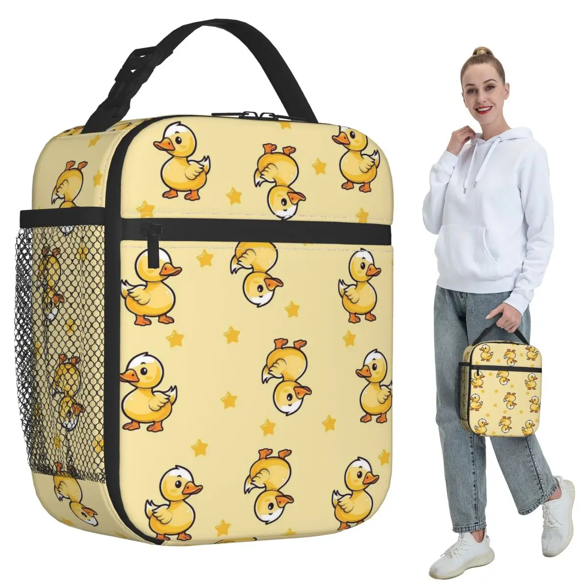 

Cute Duck Cartoon Insulated Lunch Bag for Kids School Cooler Thermal Food Box Tote Portable Lunch Boxes Container