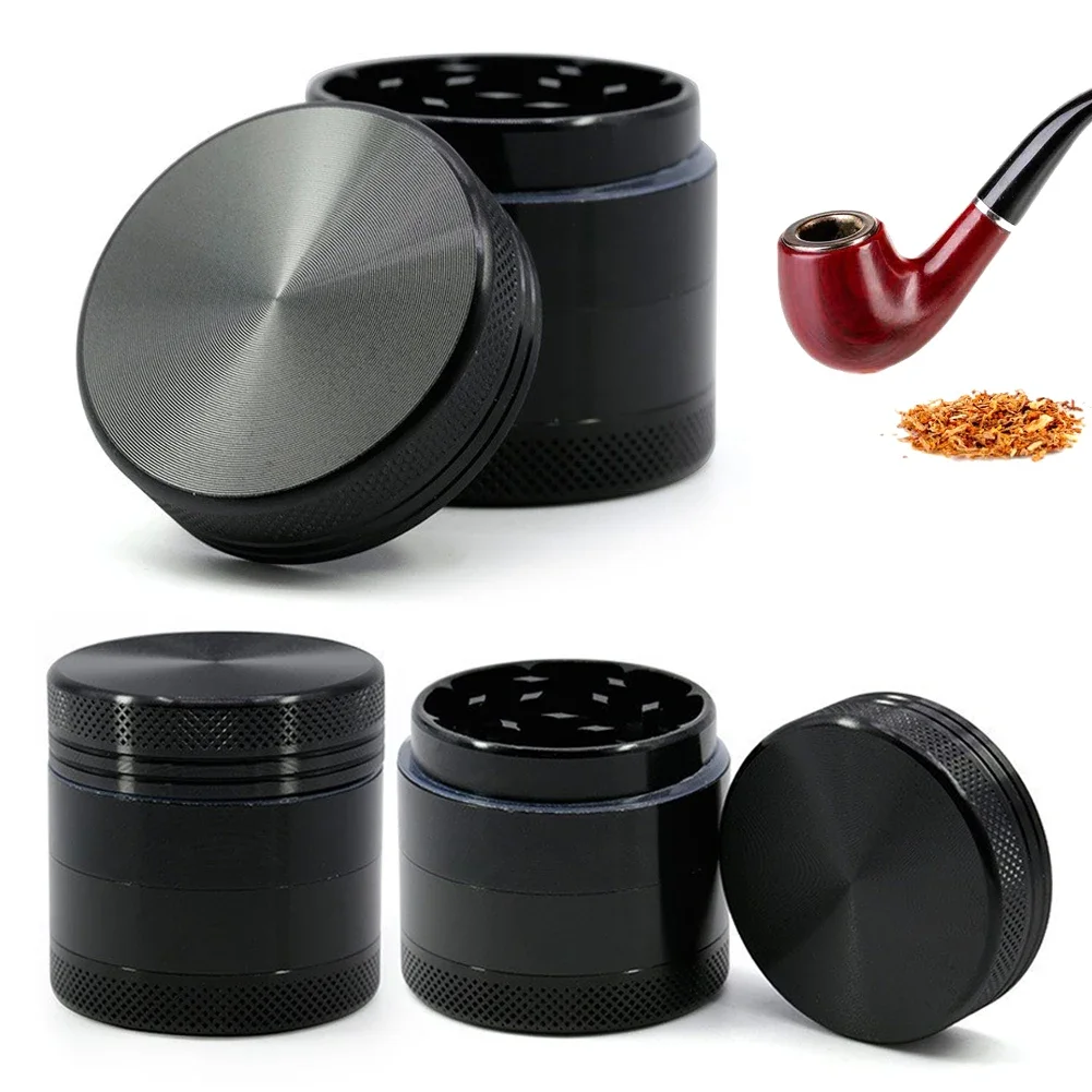 Zinc Alloy Smoke Grinder Herb Tobacco Crusher 40mm 50mm 4 Layers Herbal Metal Grinder Smoking Manual Kitchen Accessories