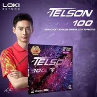 Original LOKI TELSON 100 tenis de mesa hoja de goma de Ping Pong no pegajosa con esponja Kunlun prediseñada