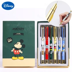 Disney Mickey penna stilografica Anime bambini 0.38mm Push-Pull penna a inchiostro strumenti per la scrittura a mano scuola forniture di cancelleria per ufficio regali