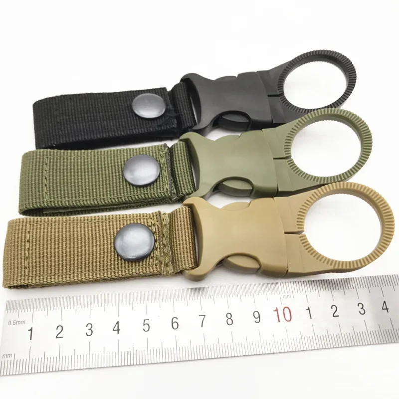 Webbing Buckle Hook Water Bottle Holder Clip Outdoor Military Nylon EDC Climb Carabiner Belt Backpack Hanger Camp