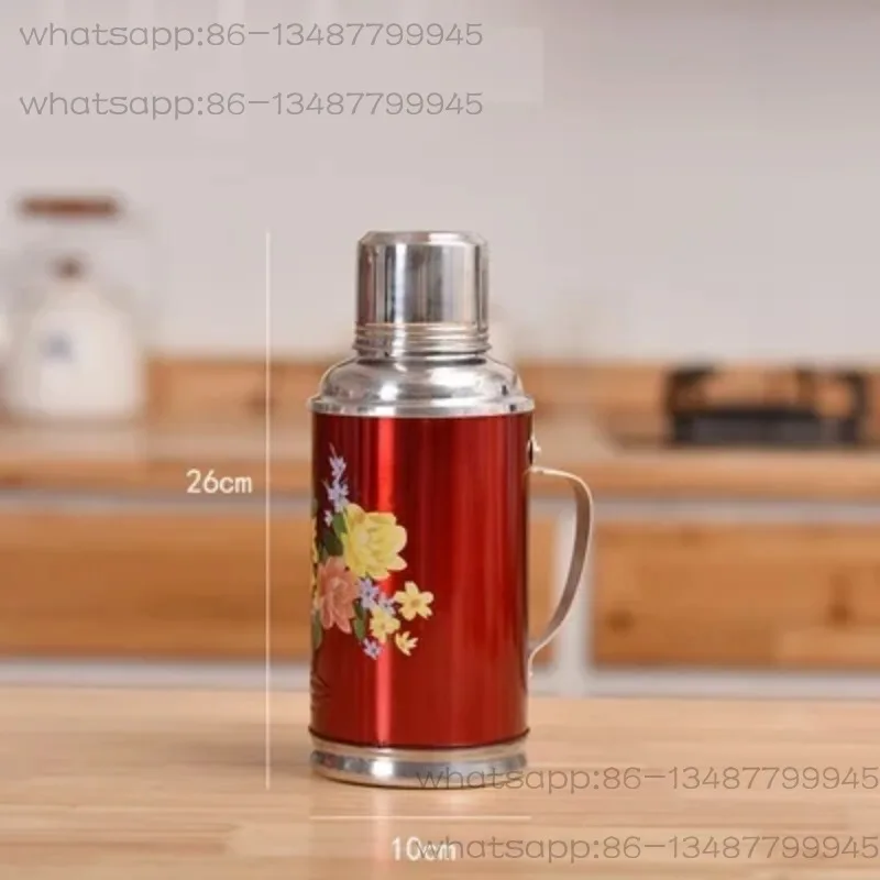 

Термос-фляга в ретро-стиле 0.8/1.2/2 л, термос для воды и кофе, бутылка из нержавеющей стали, кружка для кофе, сохранение тепла и холода