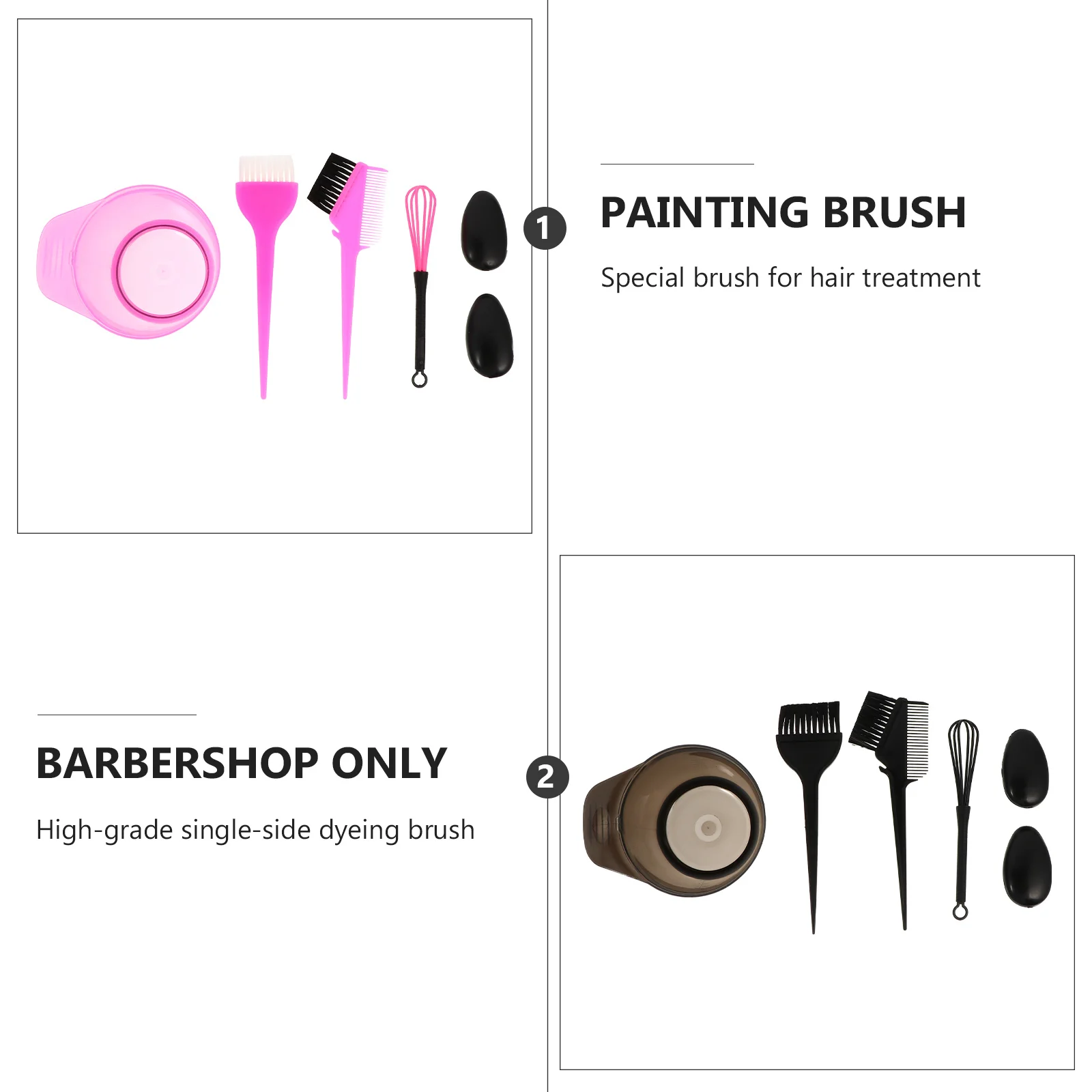 

3 комплекта, набор из пяти предметов для краски для волос, прочные инструменты премиум-класса, легкая аккуратная расческа для окрашивания волос, кисть, чаша, набор для окраски, салон «сделай сам»