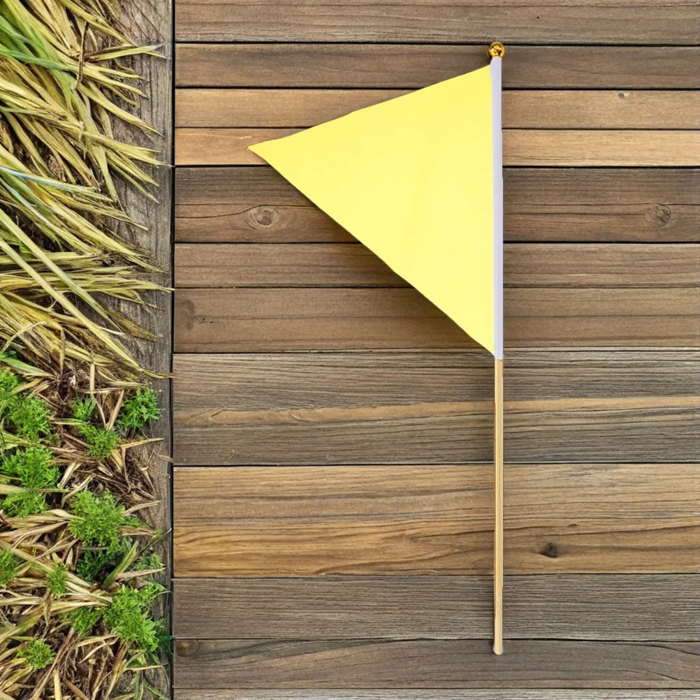 12Pcs Vibrant Triangle Marking Flags for Construction Sites Lawns Gardens Survey Irrigation Sprinkler Heads Landscape Utility