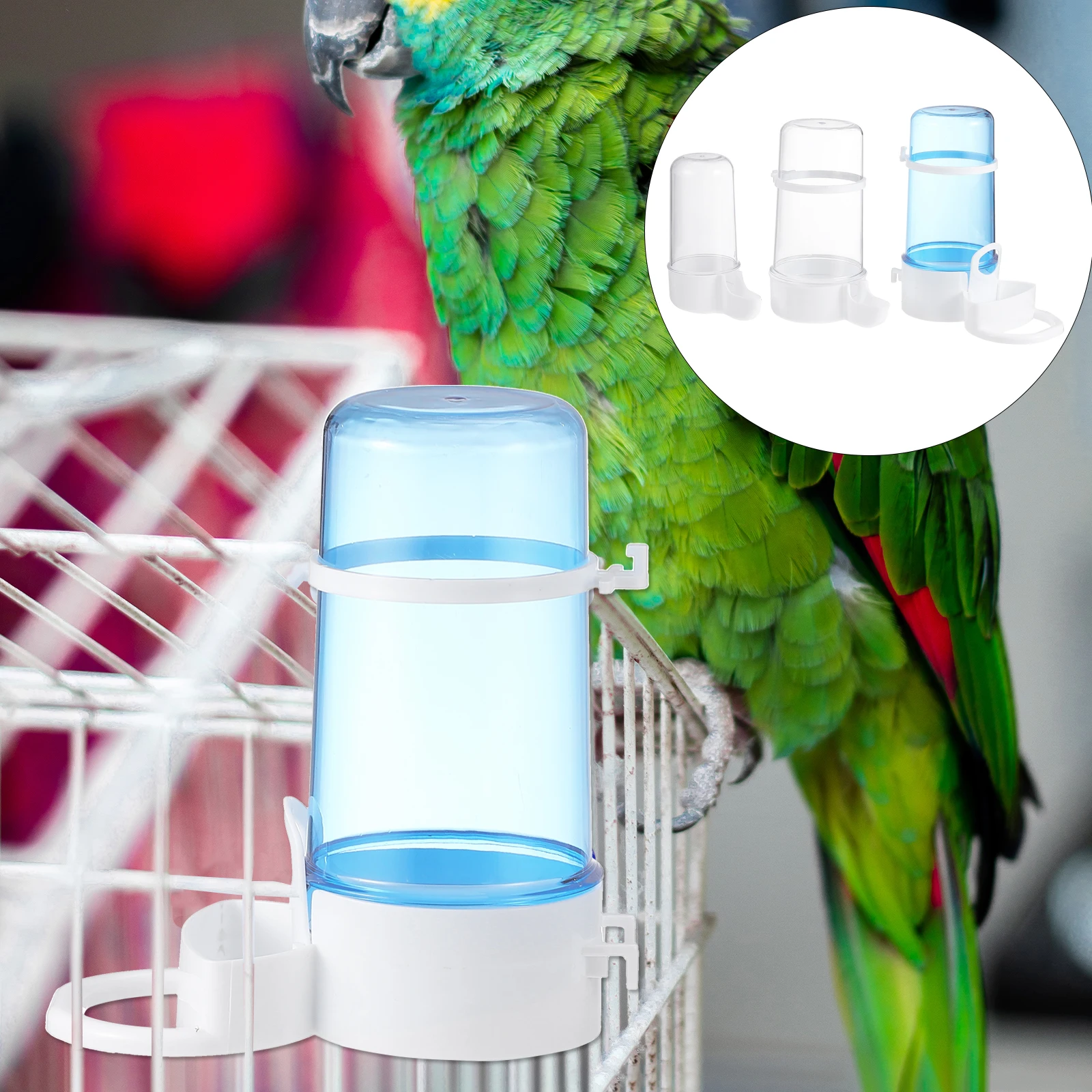 

3 Pcs Bird Bowl Drinking Fountain Durable Splash Parrot Drinking Fountain Proof Pet Supplies R om Color Design