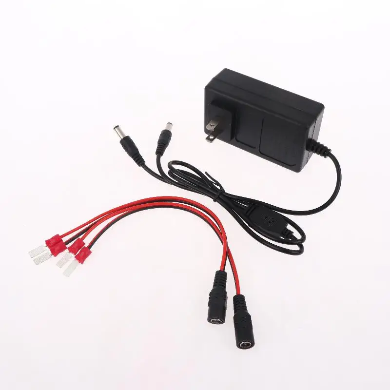 Portable Dual-head Lithium Battery Charger Overload Protection 18/21/24V Wide Voltage for Home Garage Daily Work Use