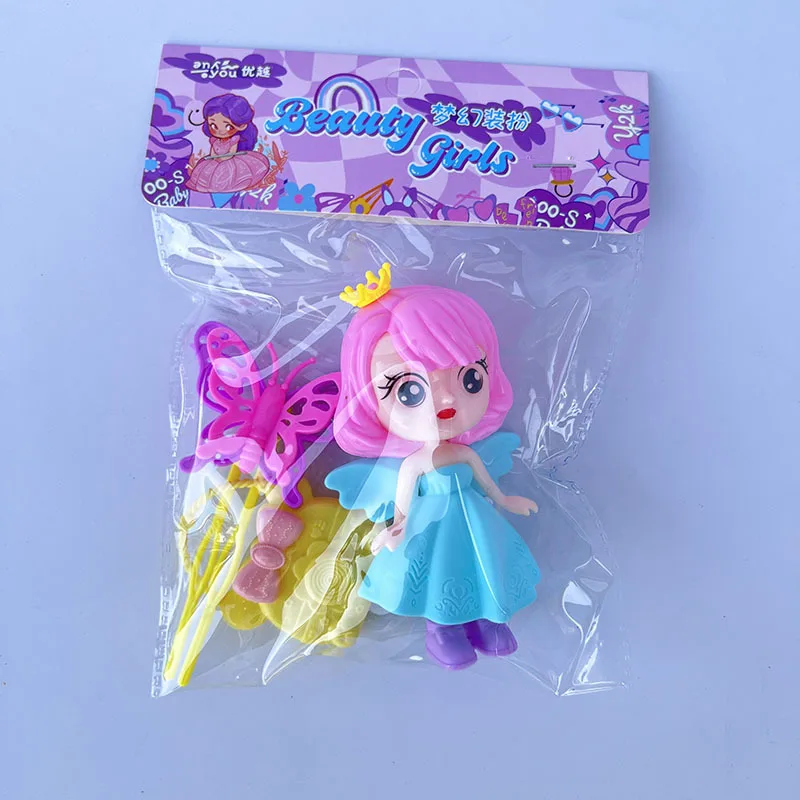 子供ままごとのおもちゃかわいいプリンセスガール人形 DIY ドレスアップセットシーンケーキ装飾装飾品パーティー小さなギフト