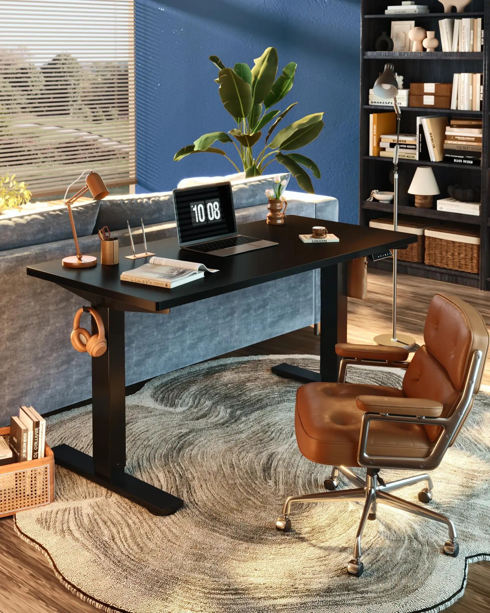 EN1 One-Piece Standing Desk, Electric Adjustable with 4 Memory Presets, 176 LBS Capacity, Stable & Quiet, Seamless