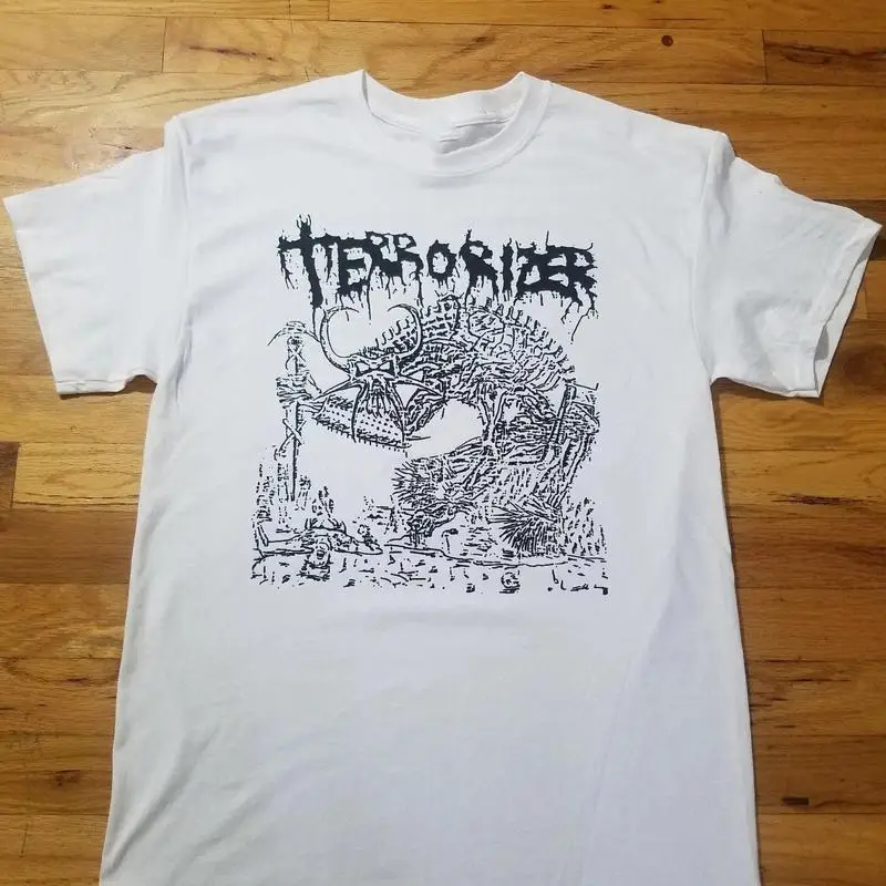 Terrorizer Crouching Monster Line Art T-Shirt