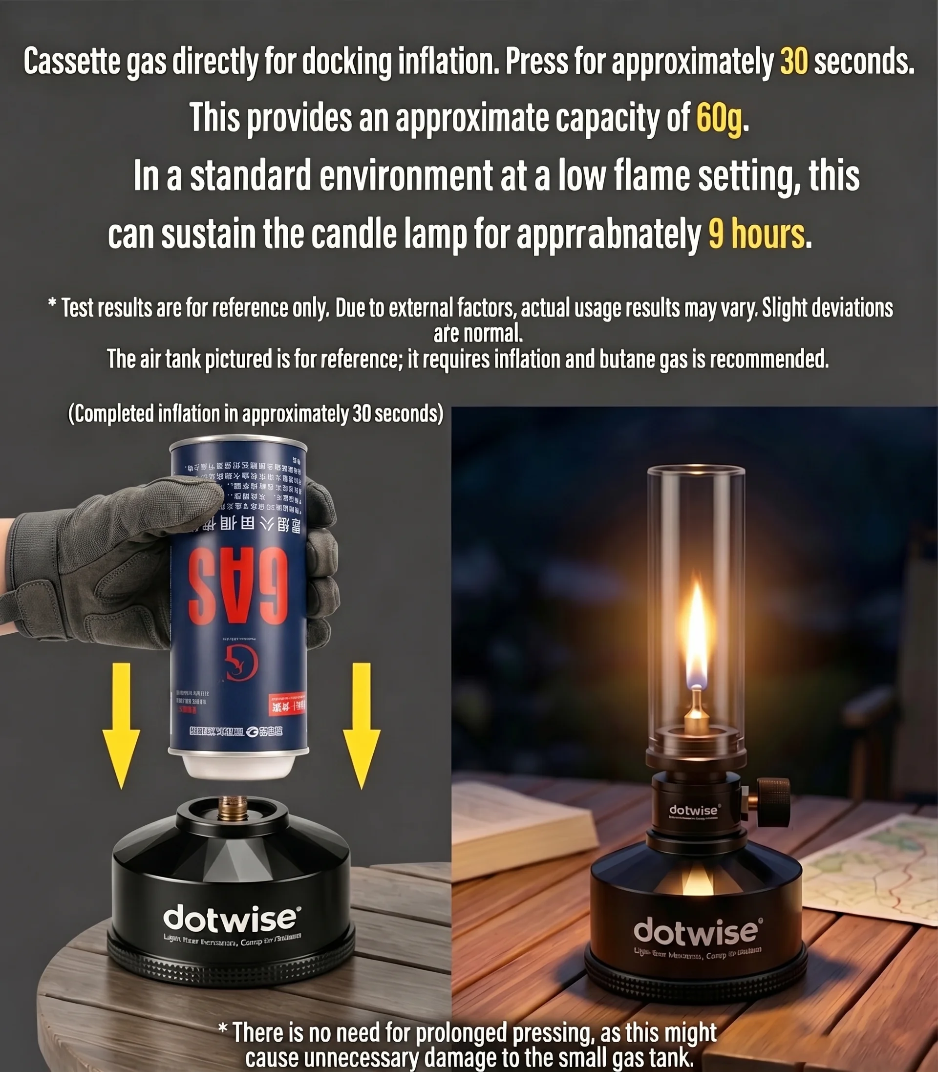 DOTWISE Açık Hava Gaz Lambası - Outdoor Camping Glamping Share incelemesi ve fiyatı