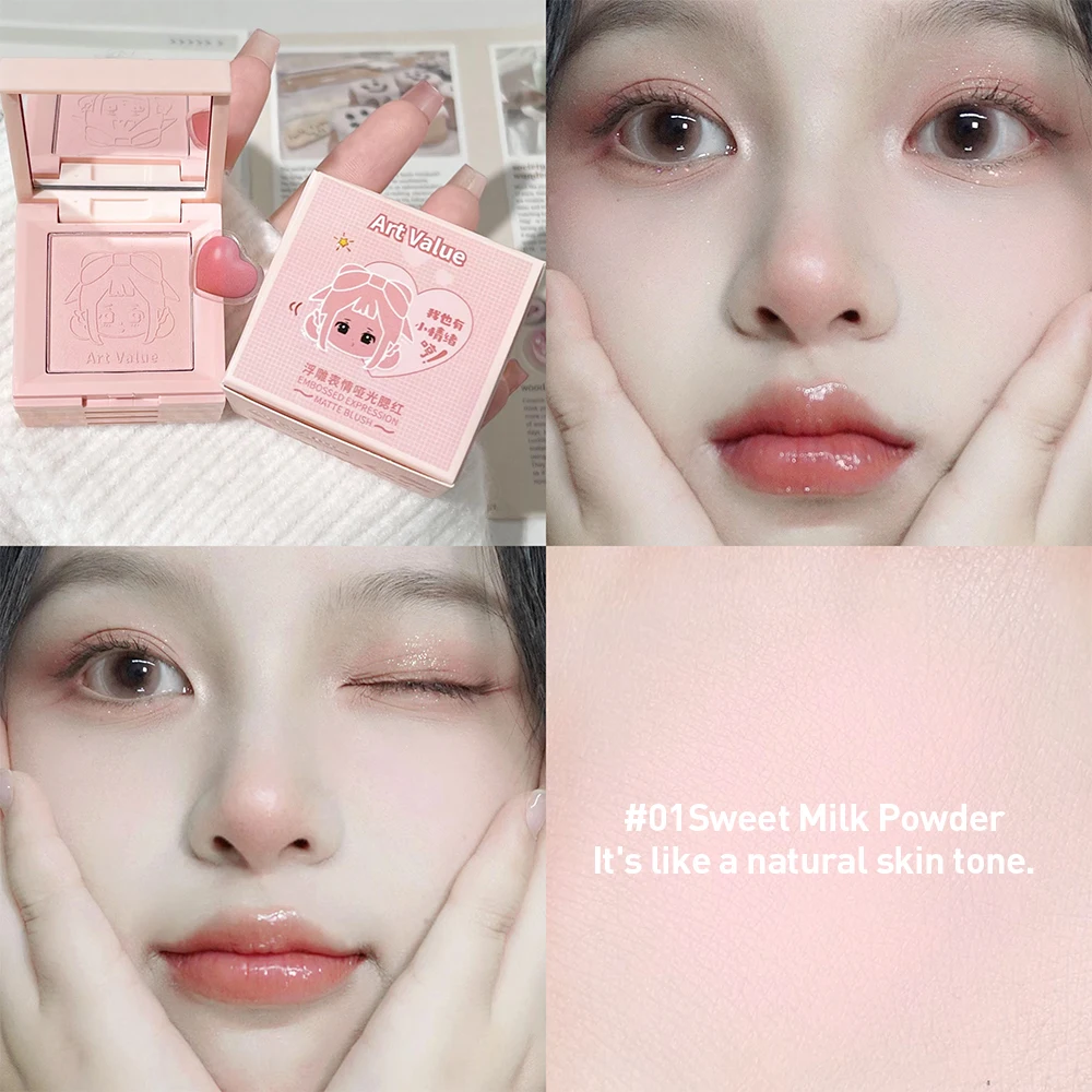 Tavolozza per fard evidenziatore opaco 4 in 1 Tavolozza per trucco ombretto lucido fard perlato Tavolozza per trucco multifunzionale per contorno viso