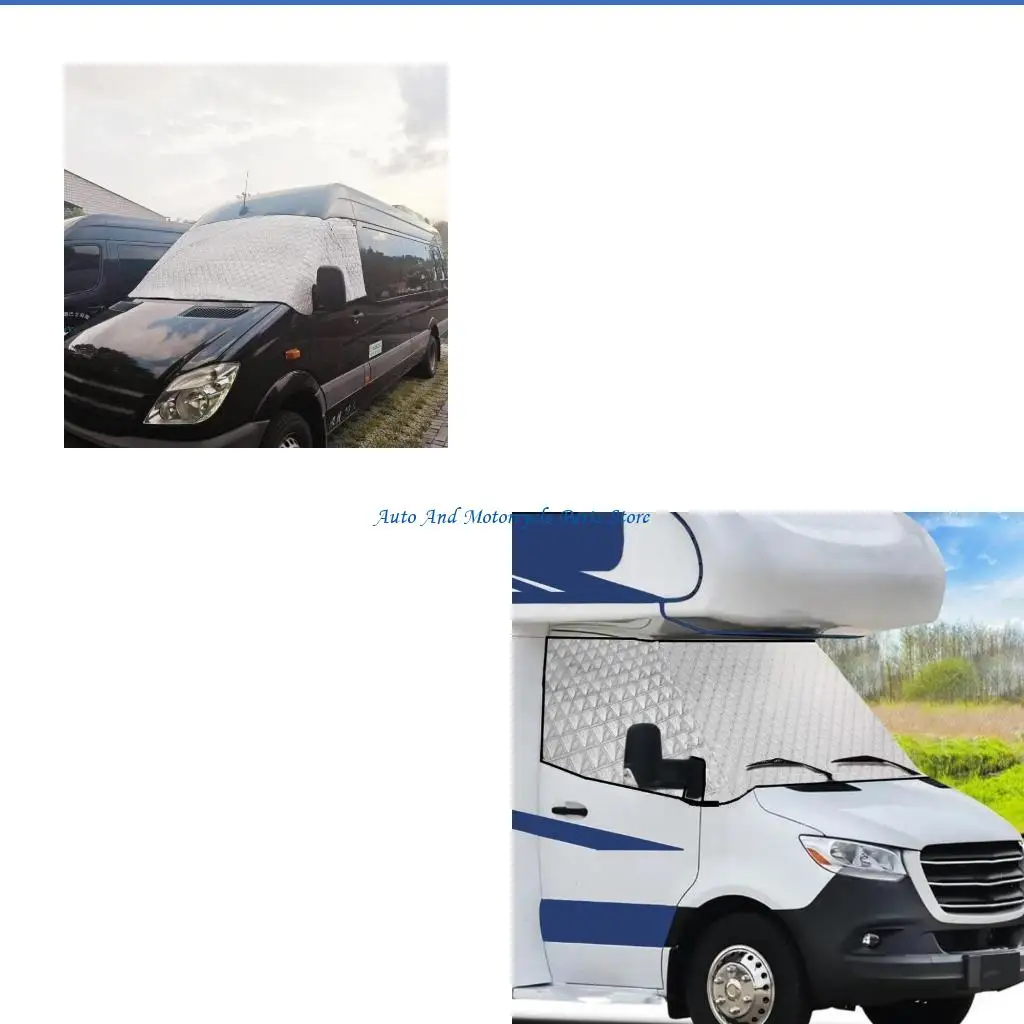 

P9FD Motorhome Window Sun Shade Snow Cover Thermal Protector Guard Aluminum Foil Mate