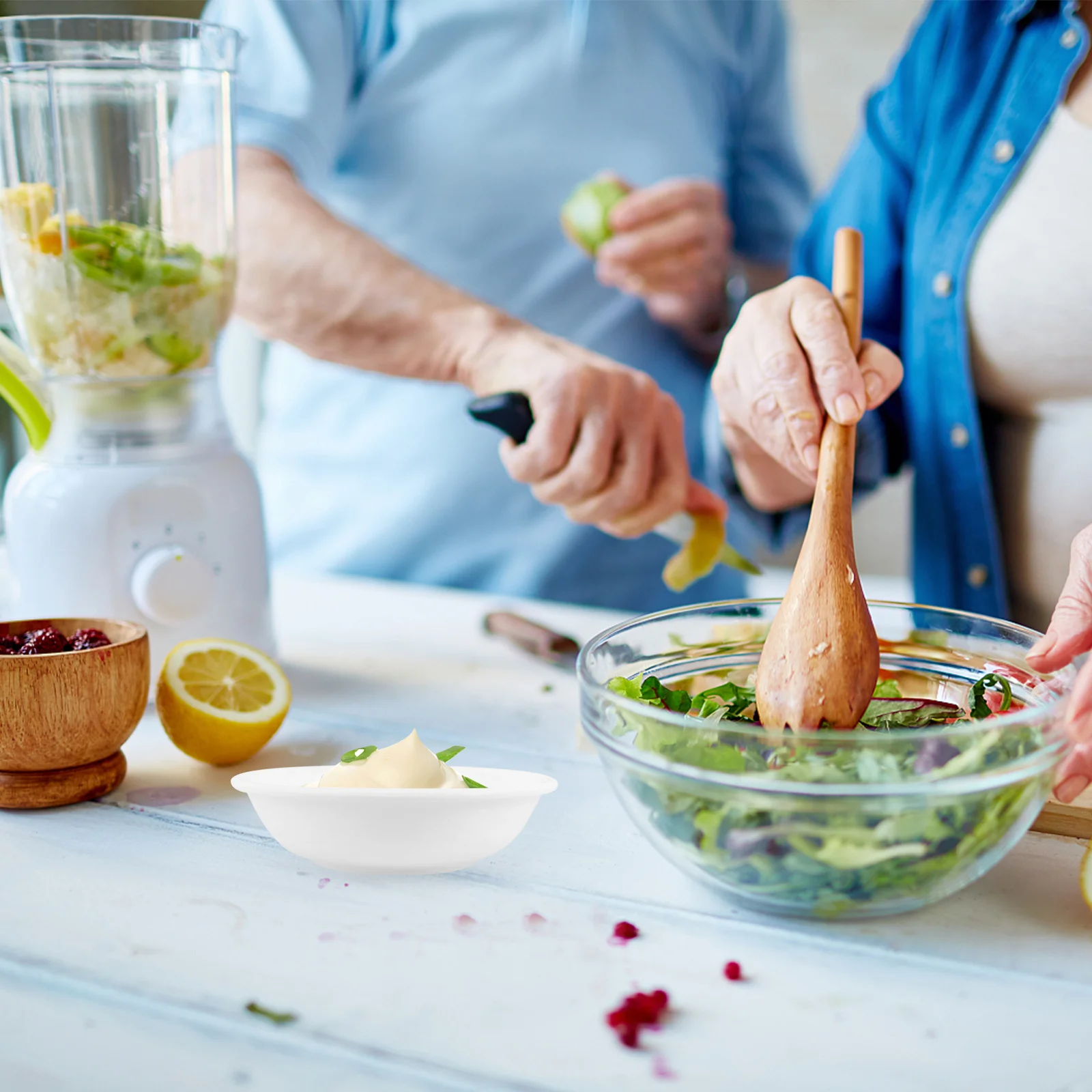 

20Pcs Mini Sauce Bowls Plastic White Round Dipping Bowls Small Appetizer Plates Sushi Soy Sauce Dish Condiment Cups Party