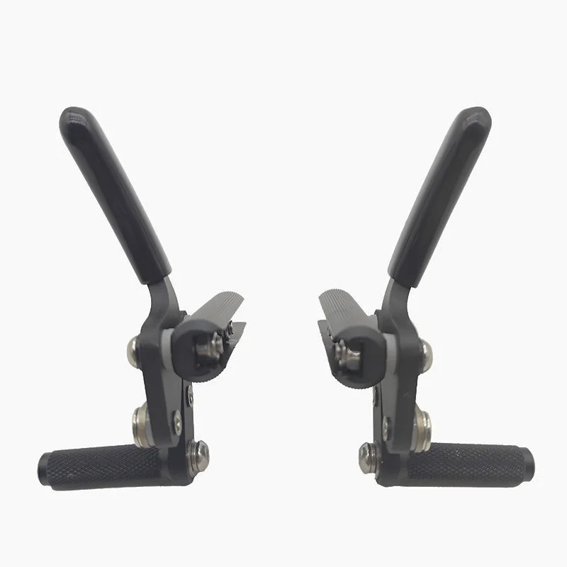 A Pair of Wheelchair Push Brakes Made of Aluminum Alloy, Hard and Stable Clamping Pads, Universal Installation, One Pair (Left and Right)