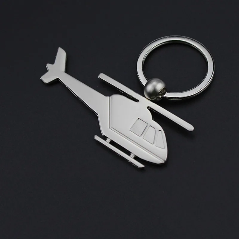 Helicopter key chain  stainless steel Keychain Car Key Chain  aircraft modeling Key Ring Birthday Gift For Man Women #17145