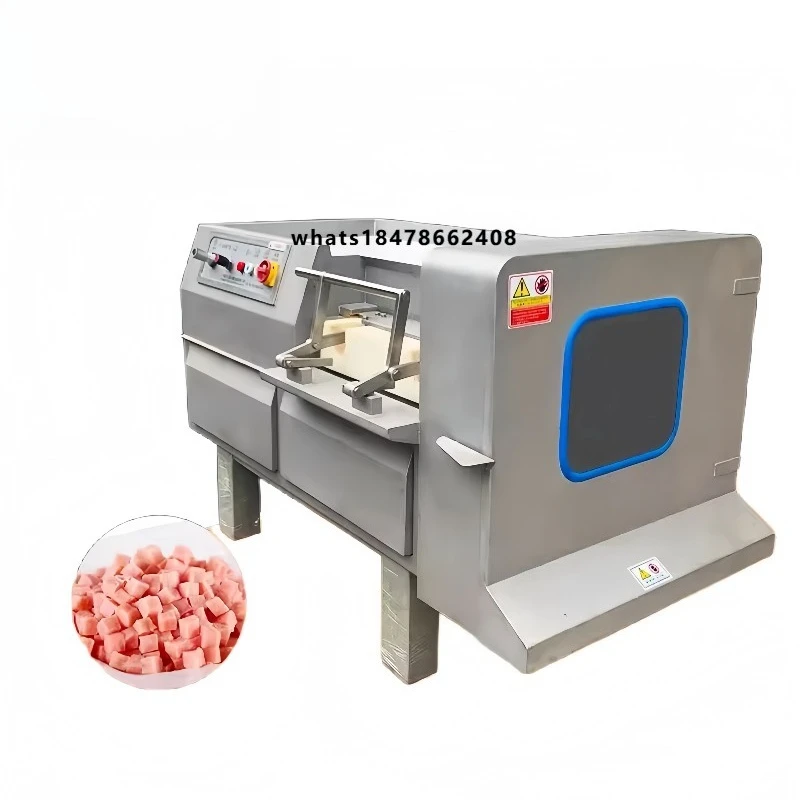 New High Efficiency Kessler Frozen Food Cube Cutting Machine Dicer 700kg/h 380V 1 Year Warranty Bacon Chicken Beef Vegetable