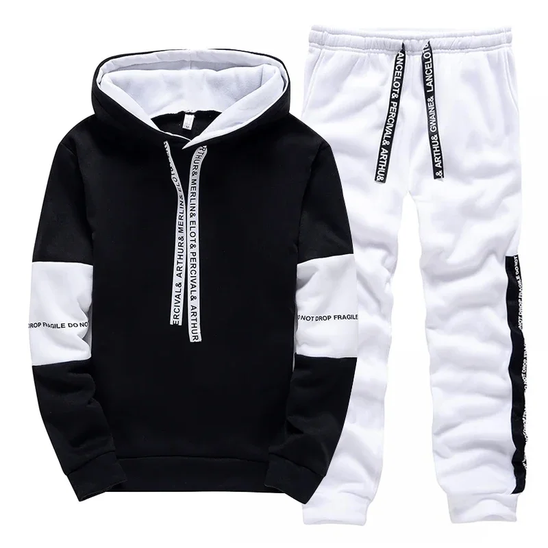 Tracksuit for Man Casual Hooded Sweatshirts Outdoors Sports Jogging Men's Clothing Autumn Winter Fashion Single Hoodies Pants view 3