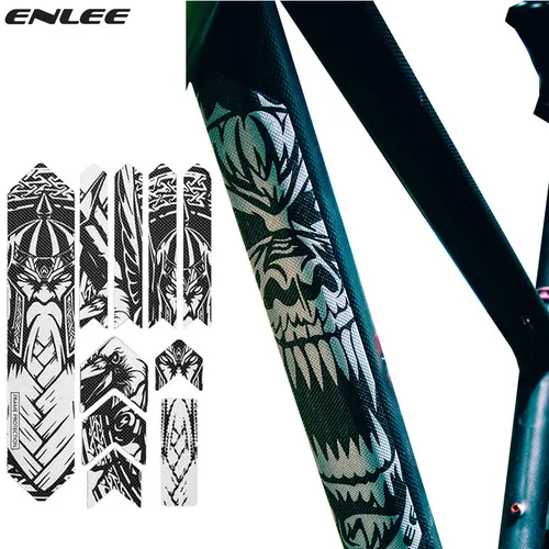 ENLEE-pegatina para cuadro de bicicleta de montaña, película protectora impermeable a prueba de arañazos, película de 3M, accesorios de ciclismo de cuero de rinoceronte