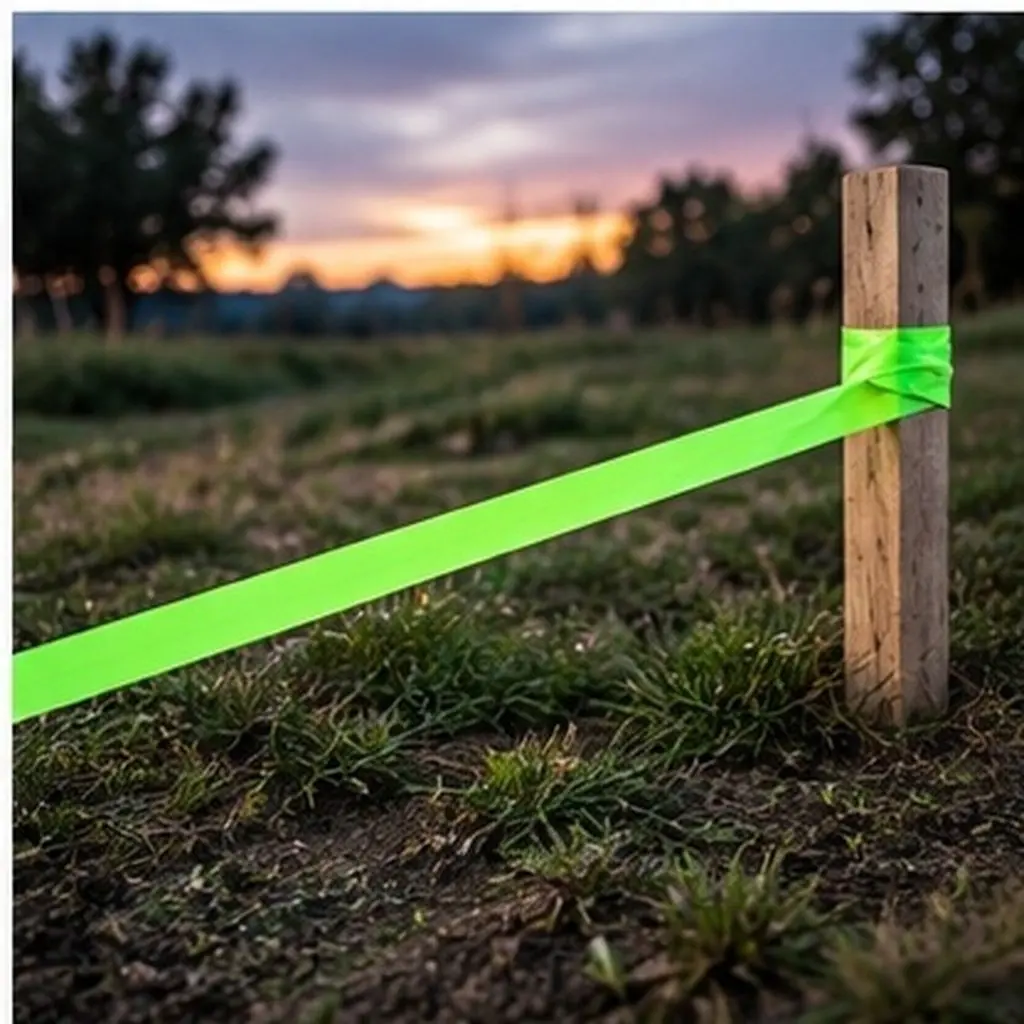 Green Fluorescent Marking Tape Residue-Free Reusable High-Visibility Non-Adhesive Safety Tape for Construction Climbing Plant
