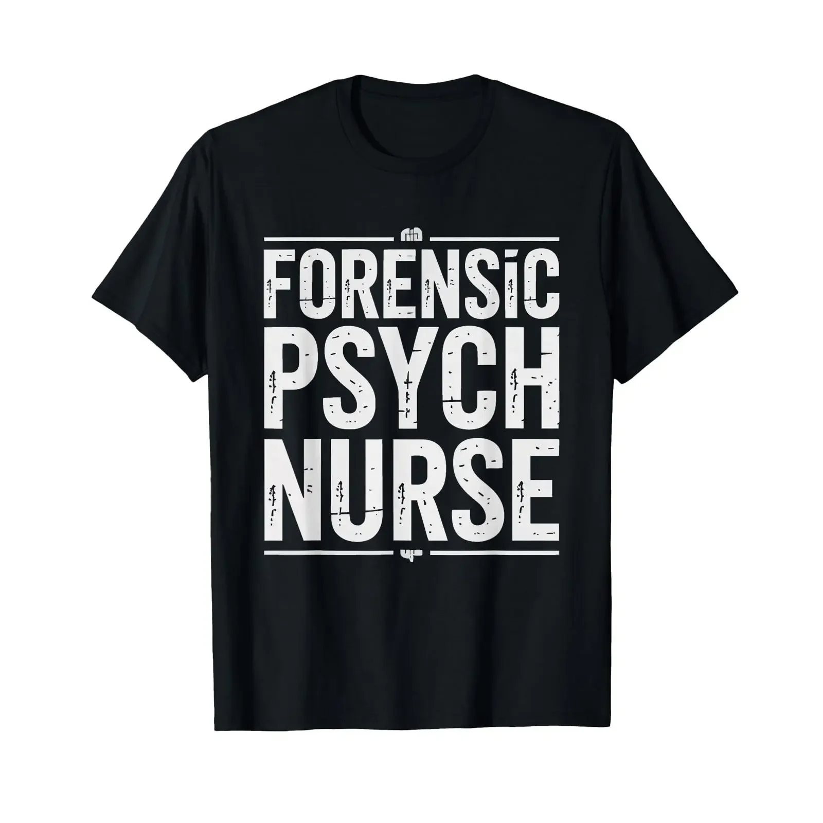 Forensischer Spezialist Pflege-T-Shirt Vintage gewaschene Designerkleidung Lässig Dehnbar Atmungsaktiv Herren Grafik