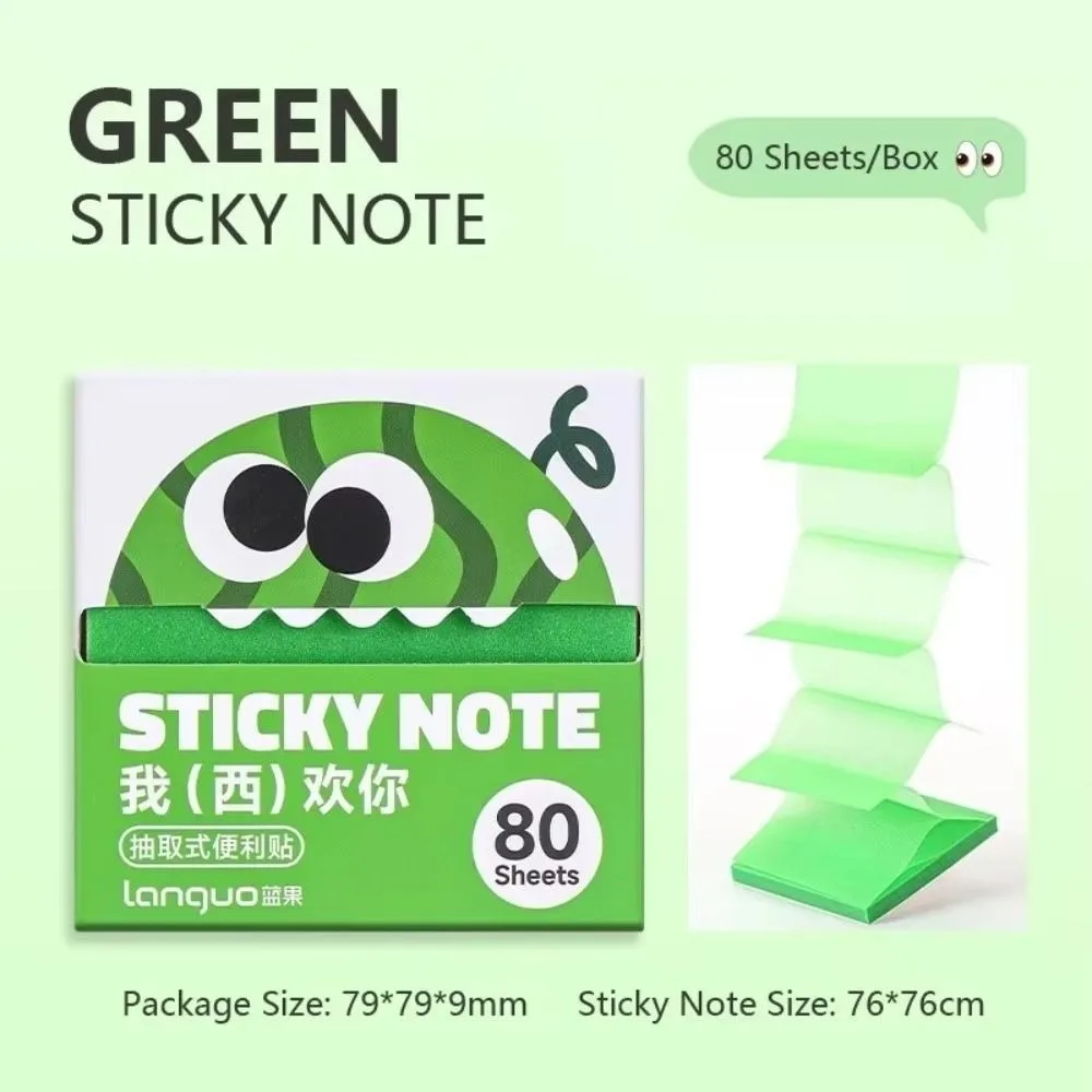 Kawaii Pull-out Sticky Notes Creative Translucent Cartoon Notepads Adhesive Roll Paper Type Colorful Memo Pad Back To School