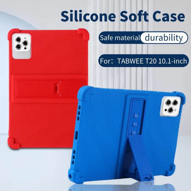 For TABWEE T20 10.1-inch Tablet protective case, child friendly silicone Thickened shell Adjustable Stand