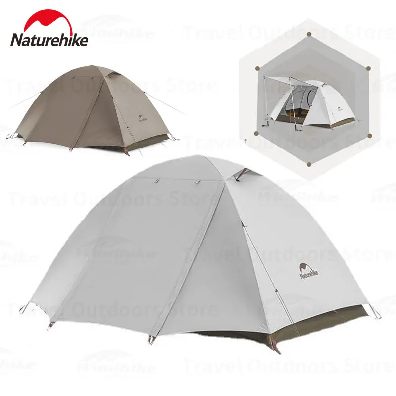 

Naturehike Outdoor Trekking Tent 2-3 Person Ultralight Portable Camping Hiking Tent Travel Waterproof PU2000mm Glamping Tents