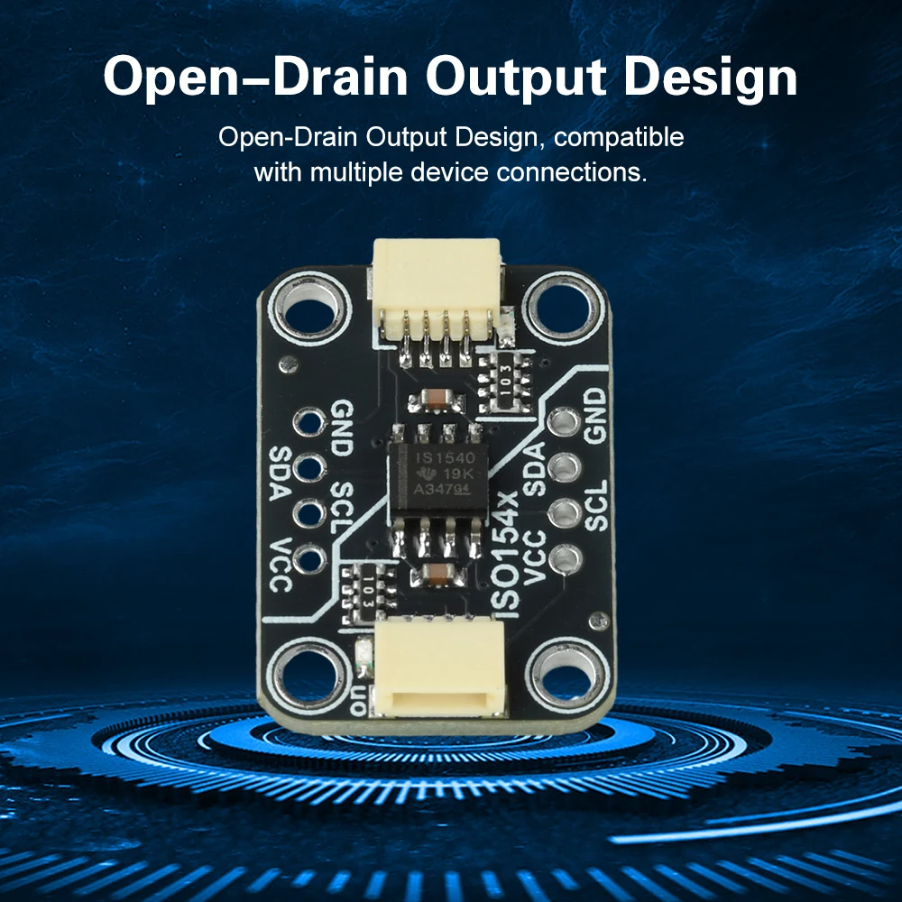 ISO1540 Bidirectional I2C Isolator Module Compatible with STEMMA QT Qwiic Pin Unsoldered