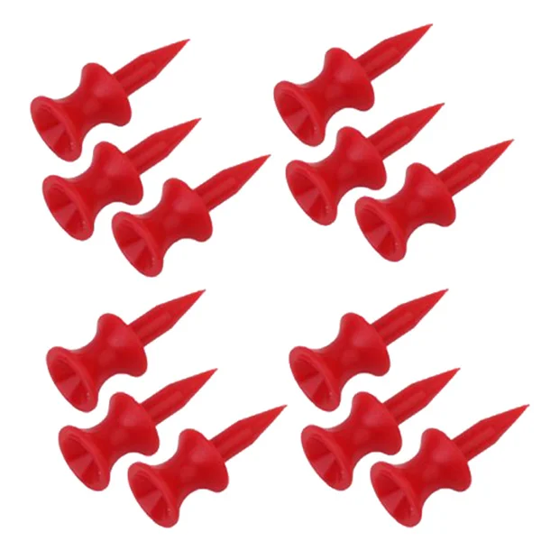 

99Pcs 30cm Red ABS Plastic Golf Tees Design 13cm Upper Diameter Durable Assistant for Interesting Games