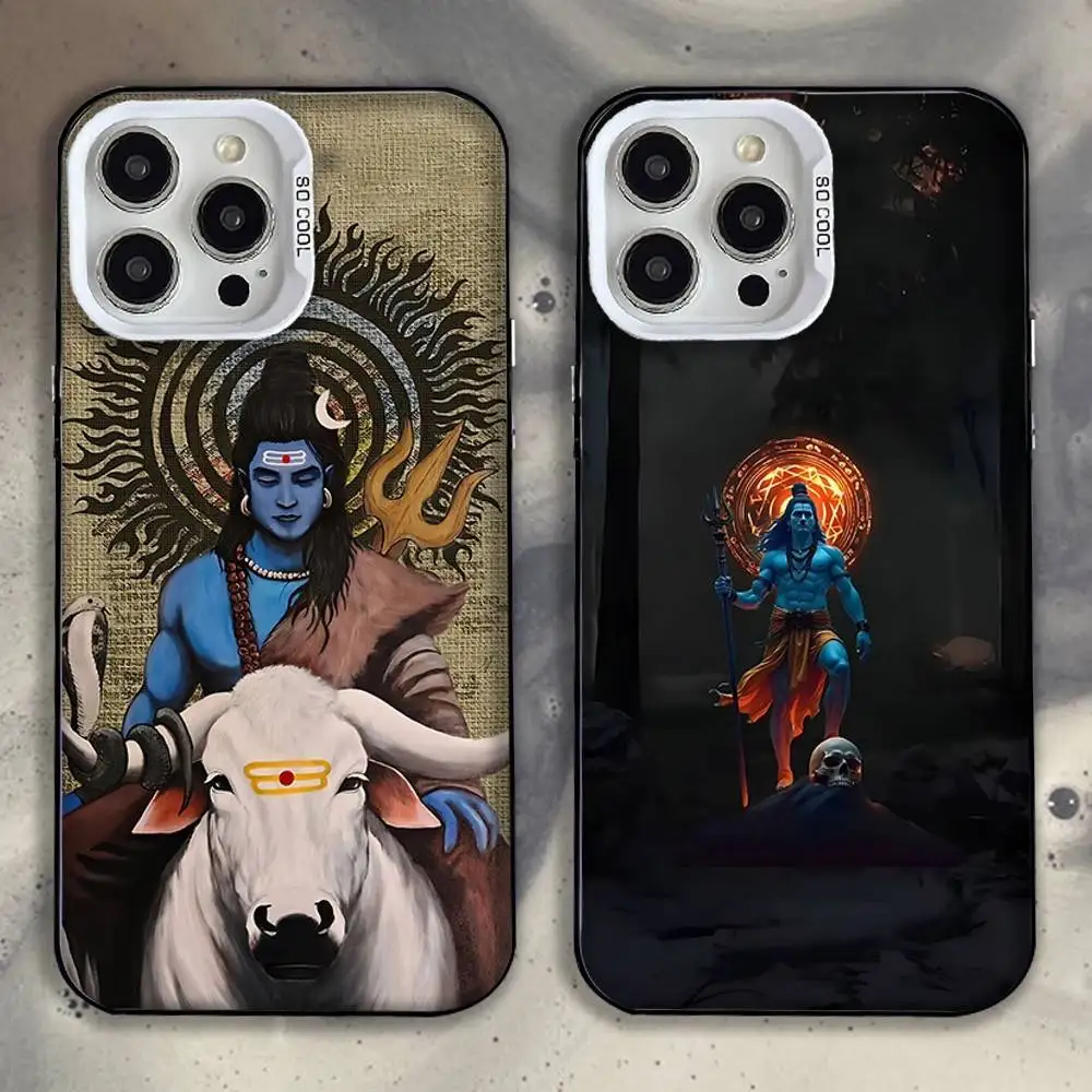 

Lord Shiva Mahadev Of India Phone Case For iPhone 16,15,14,13,12,11,Mini,Pro,SE,MAX White Matte Shockproof Cover