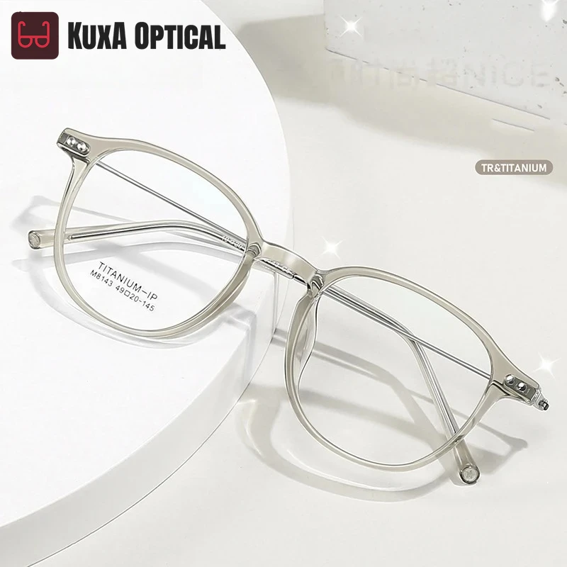 

KUXA TR90 Glasses Frame Women New Fashion Titanium Optics Myopia Hyperopia Prescription Recipe Lenses Oculos Anti-reflection